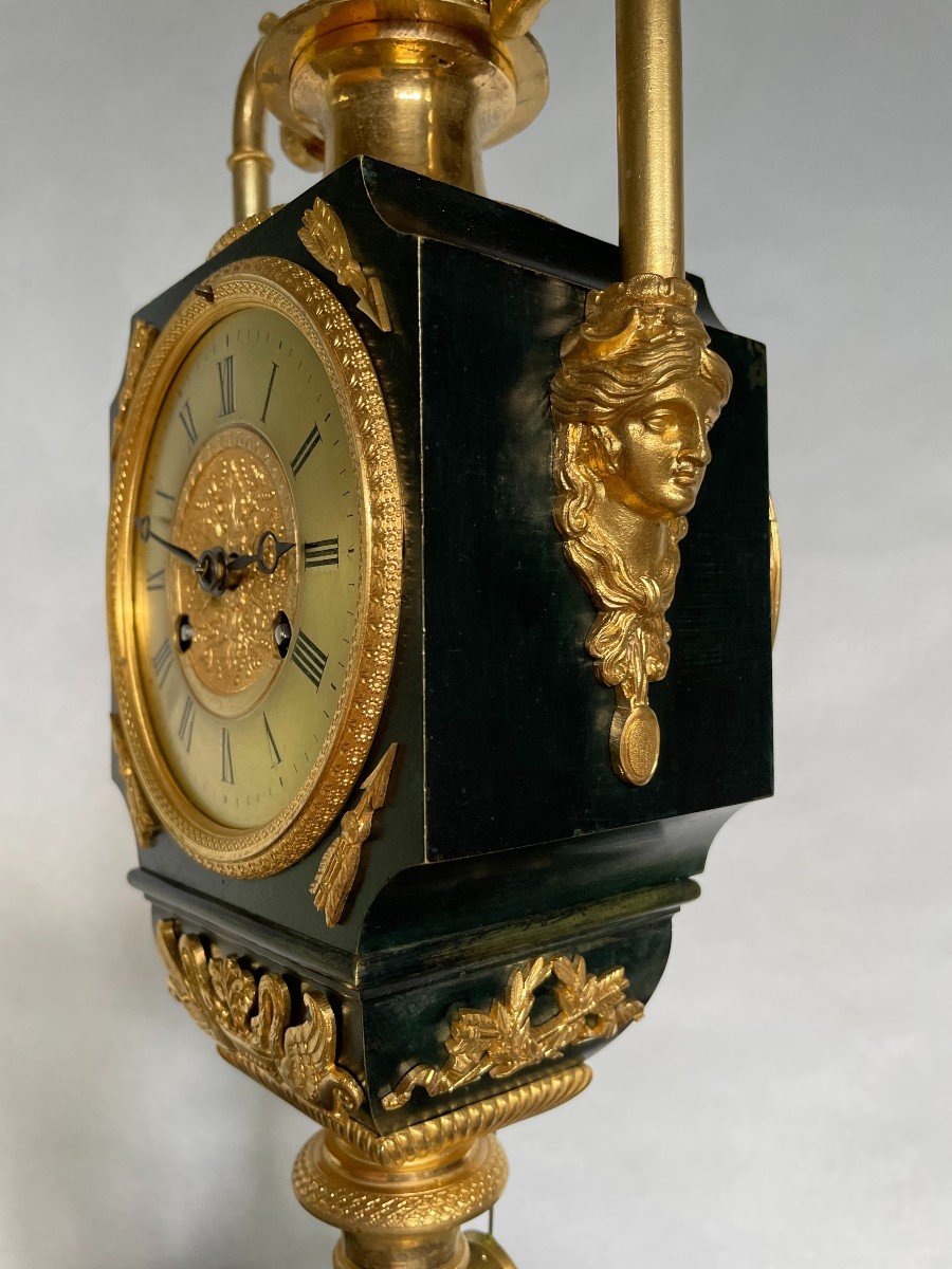 Clock Vase With Swans, Ht 42.-photo-4