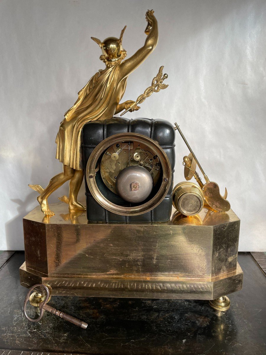 HERMES RARE PENDULE MYTHOLOGIQUE EMPIRE, HT 39.-photo-7