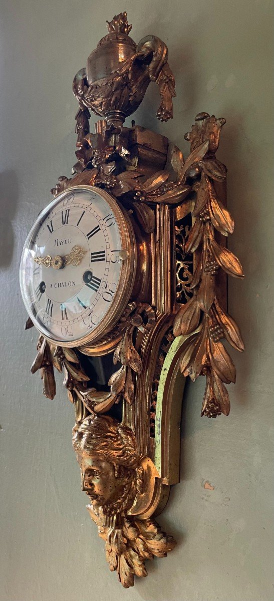 Louis XVI Cartel With Mayeu Verge Escapement In Chalon-photo-6