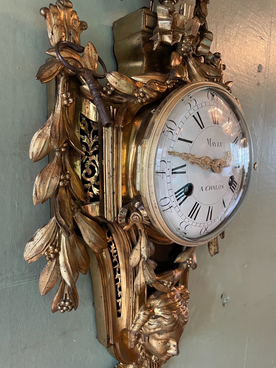 Louis XVI Cartel With Mayeu Verge Escapement In Chalon