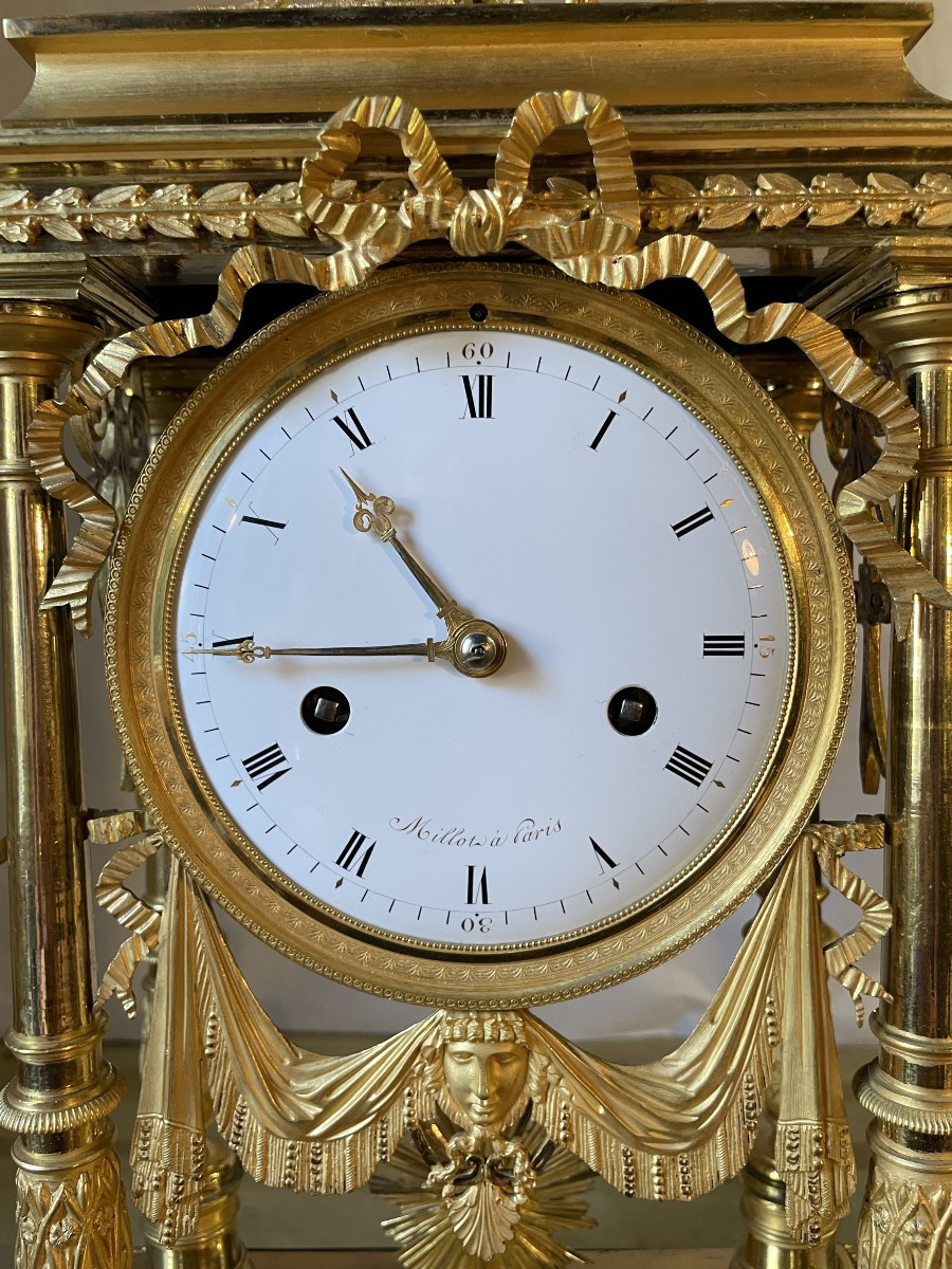 Late 18th Century Directoire Period Clock, Height 50.-photo-4