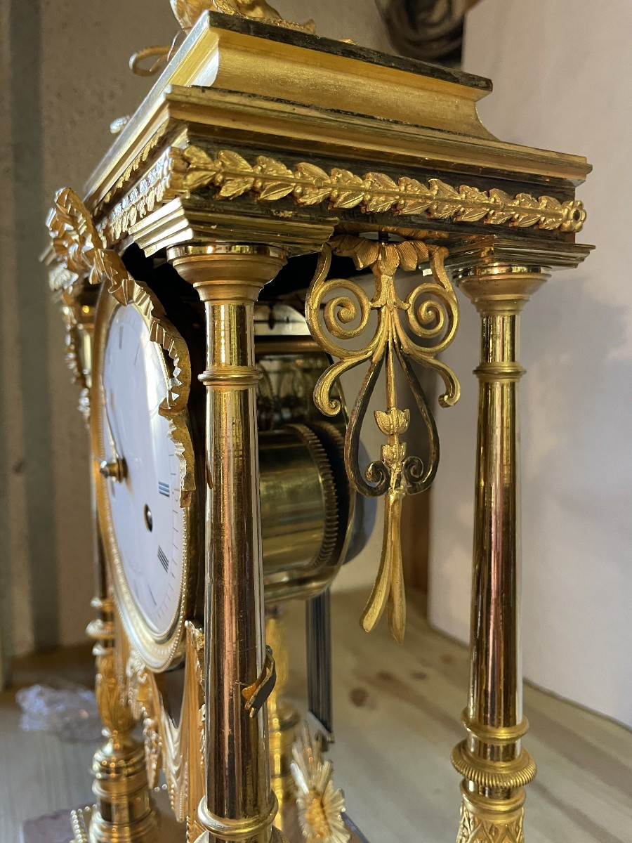 Late 18th Century Directoire Period Clock, Height 50.-photo-5