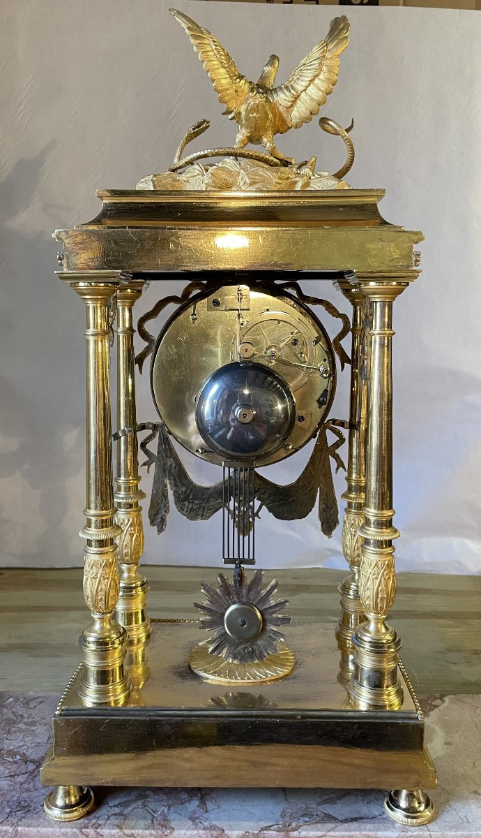 Late 18th Century Directoire Period Clock, Height 50.-photo-6