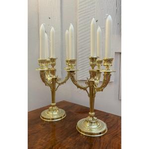 Caryatid Candlesticks Signed A.marionnet Paris