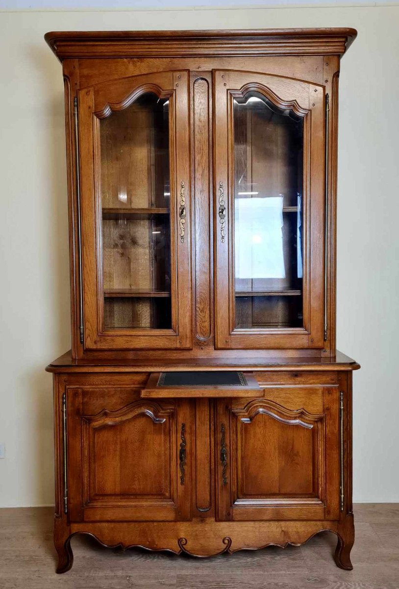 Vintage Rustic Bookcase In Solid Wood 20th Century