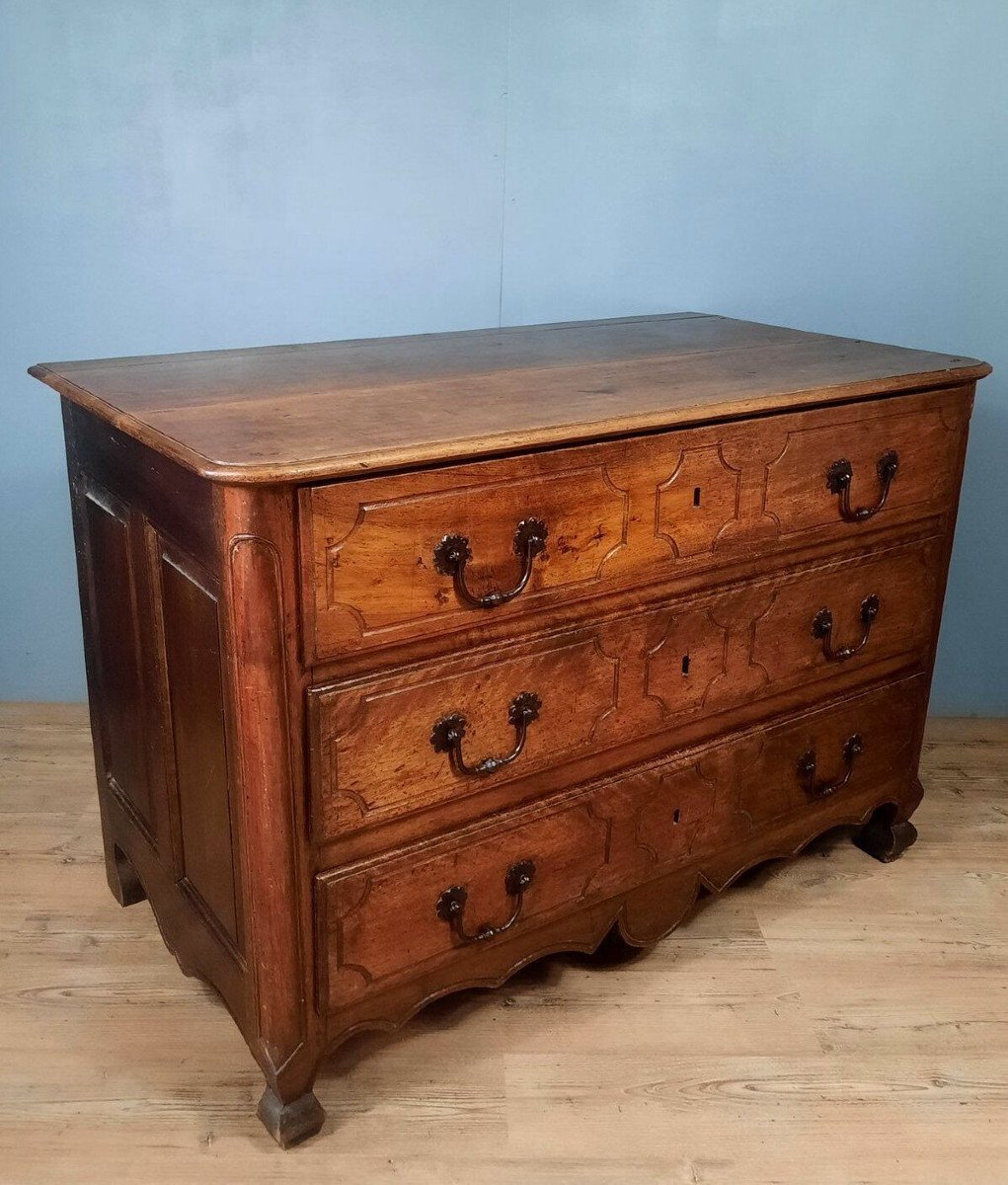  Commode époque Louis XIV En Noyer -photo-4