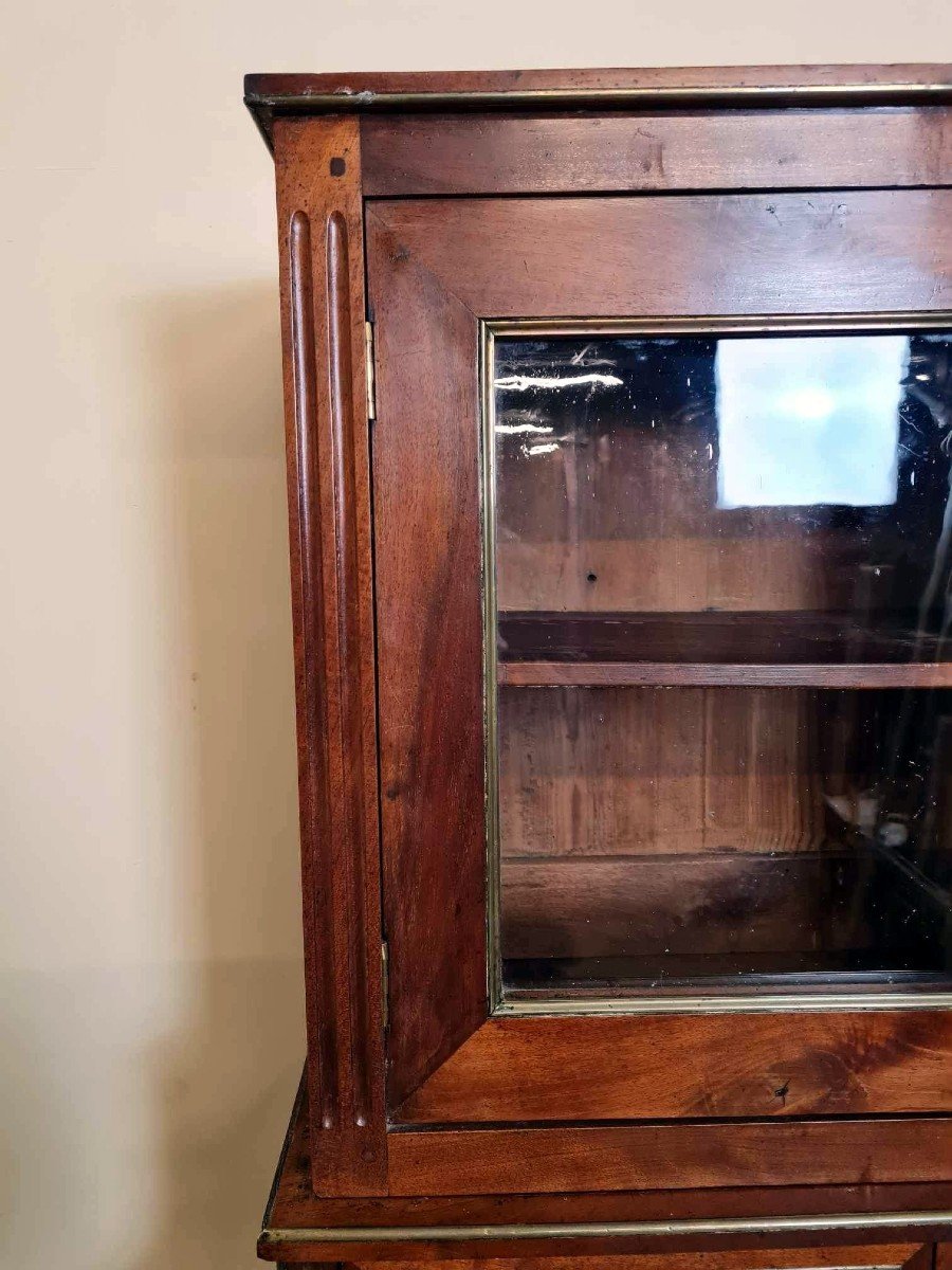 Magnificent Louis XVI Period Cylinder Desk In Solid Cuban Mahogany Circa 1760-photo-5