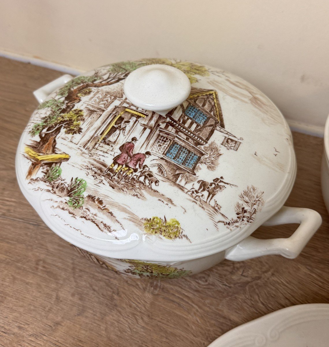 Important Table Service And Coffee Service In Gien Earthenware Model Ludlow -photo-4