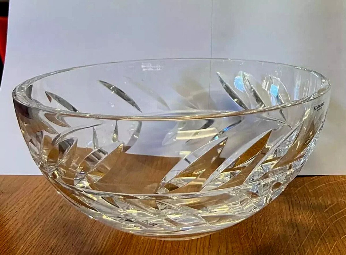 Kosta Boda: Stamped Crystal Fruit Bowl-photo-1