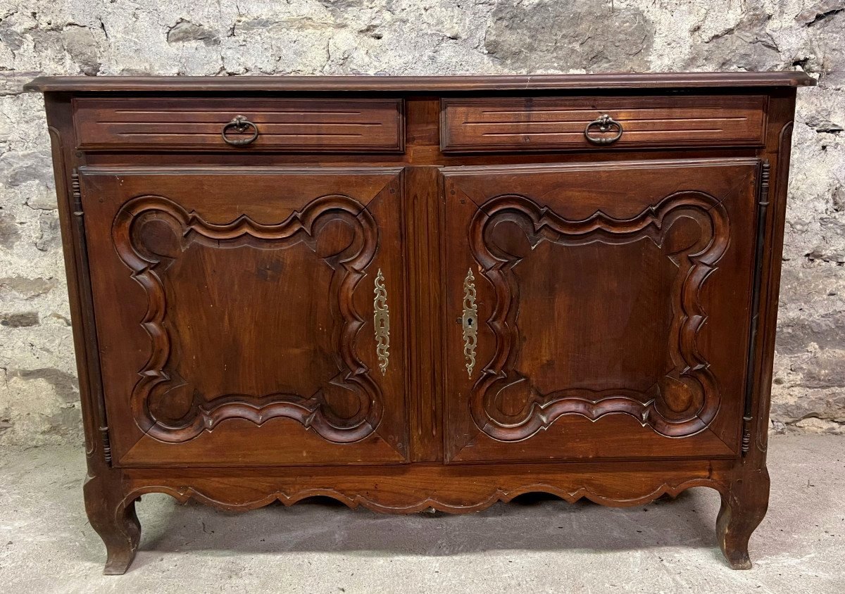 Louis XV Period Buffet In Solid Walnut