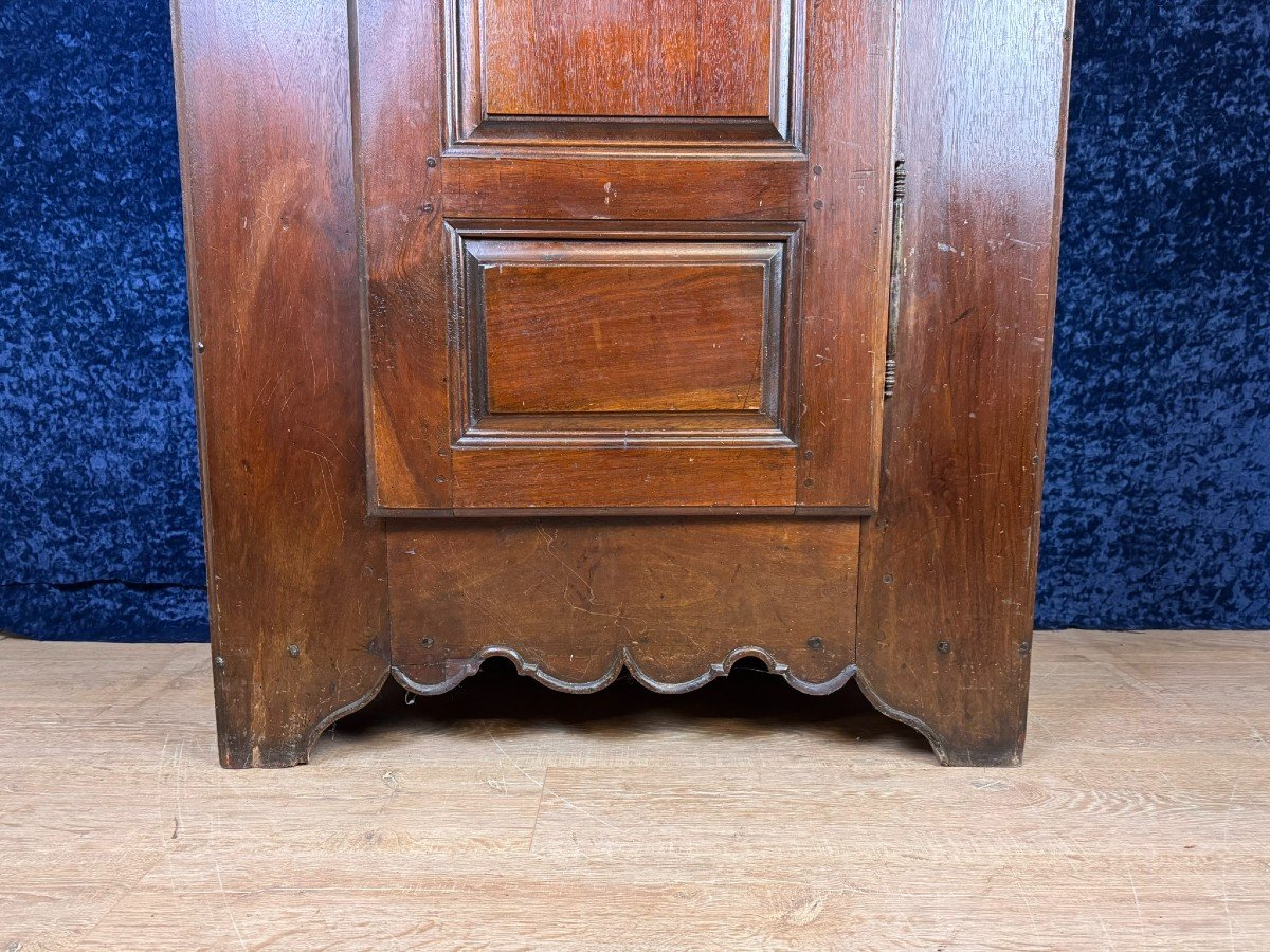 Old Ardéchoise Bonnetière In Solid Walnut, Louis XIV Period -photo-3