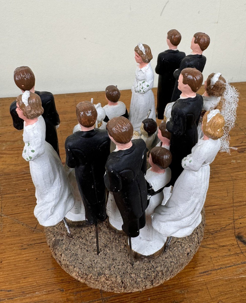 Collection Of 18 Figurines For Weddings (bridal Couple And Communicants) -photo-3