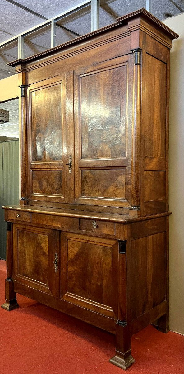 Buffet A Deux Corps Empire Period In Walnut -photo-2