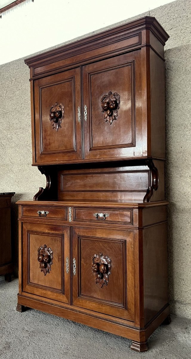 Buffet A Deux Corps Napoleon III Period In Mahogany -photo-2