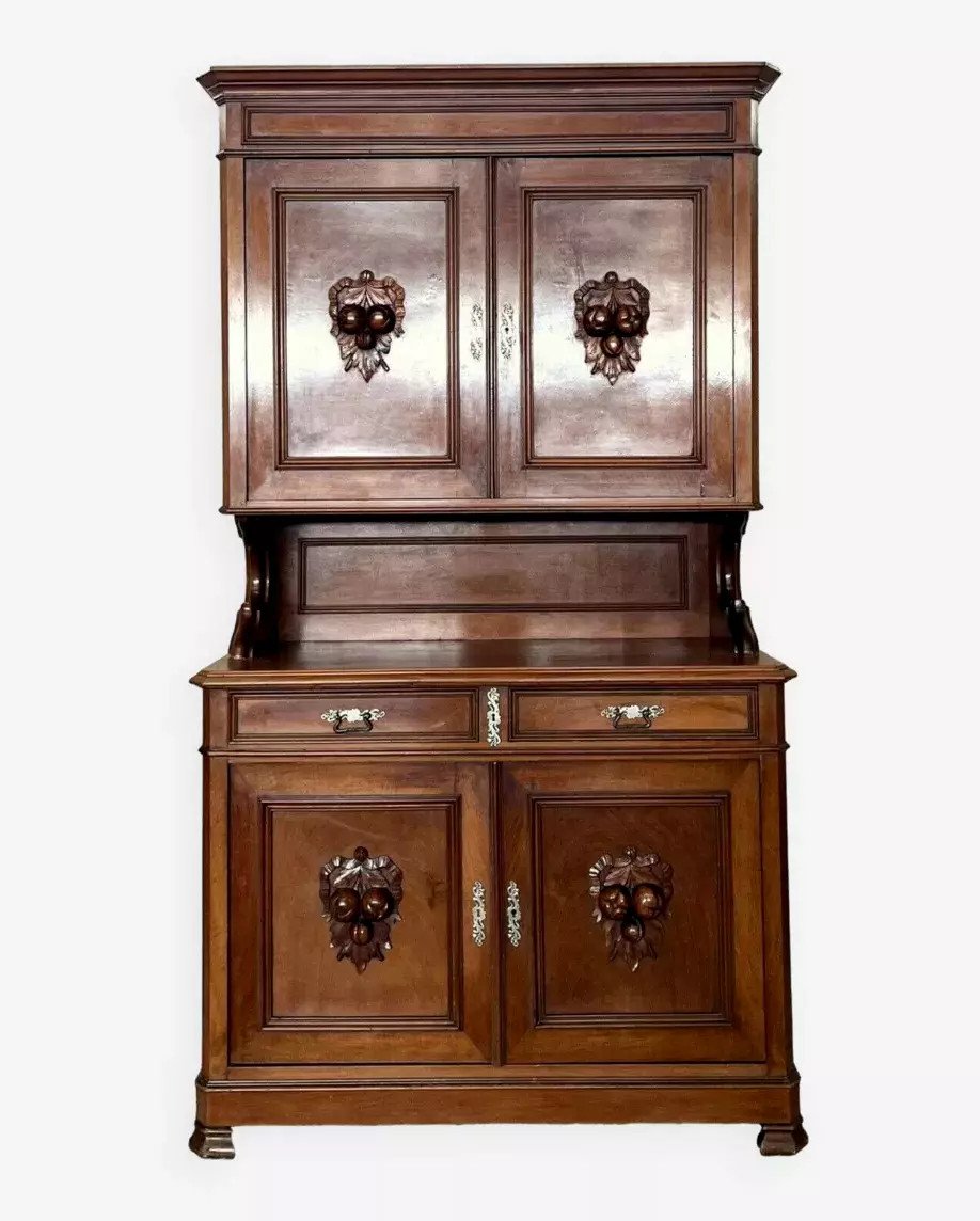 Buffet A Deux Corps Napoleon III Period In Mahogany 