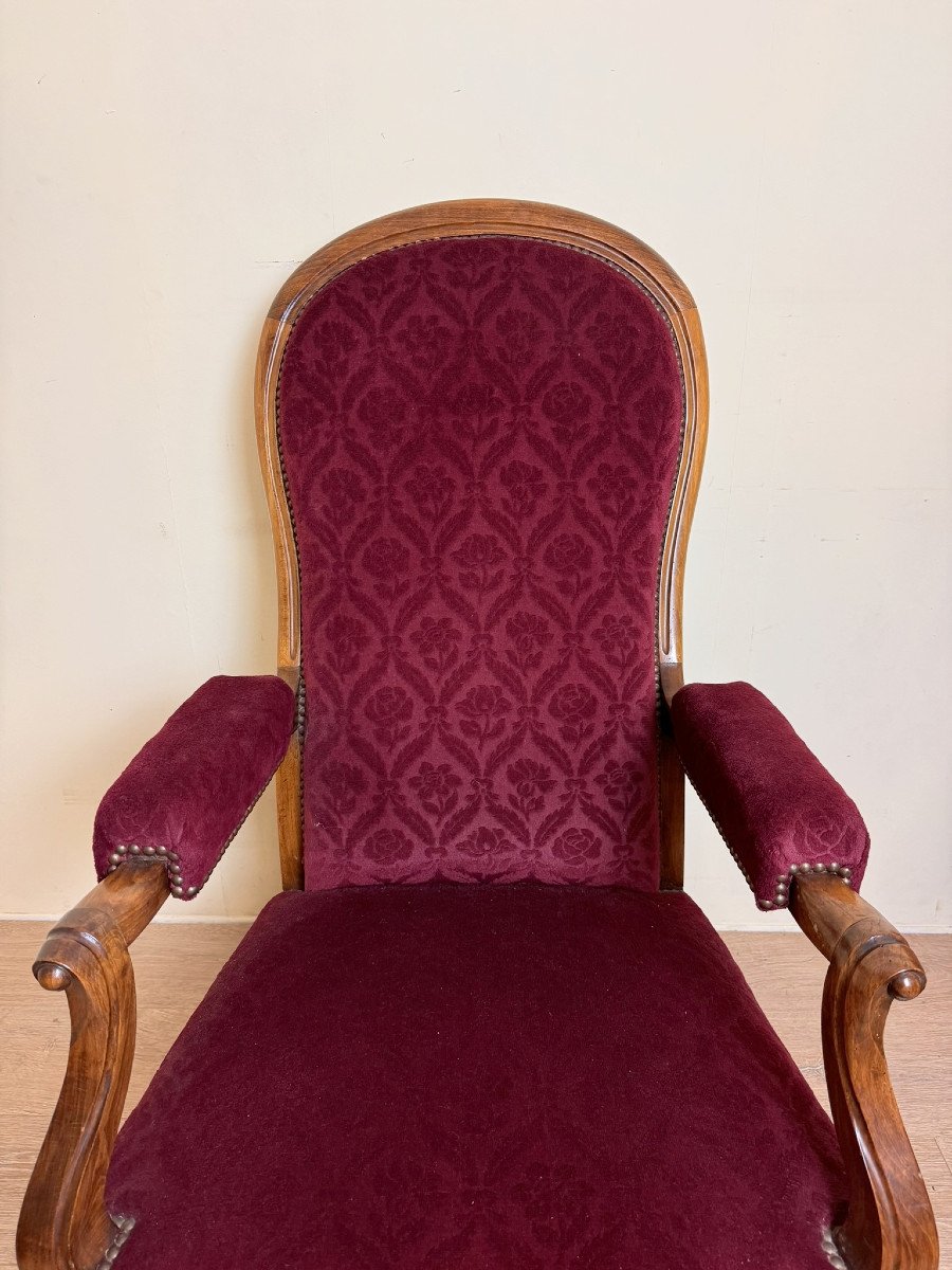 Paire De Fauteuils époque Louis Philippe A Crémaillères-photo-2