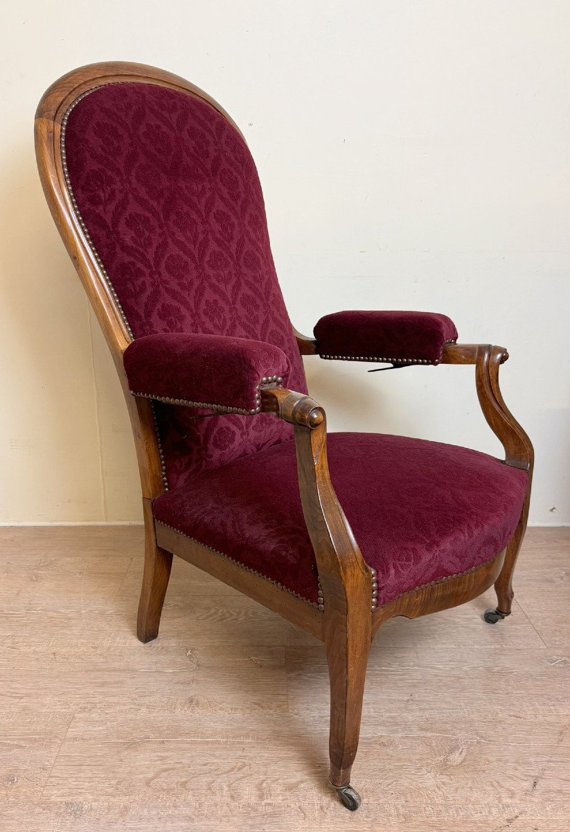 Paire De Fauteuils époque Louis Philippe A Crémaillères-photo-3