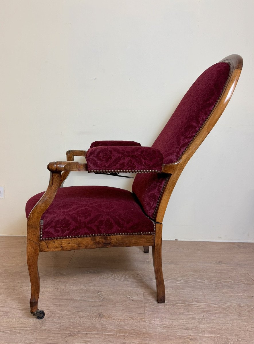 Paire De Fauteuils époque Louis Philippe A Crémaillères-photo-5