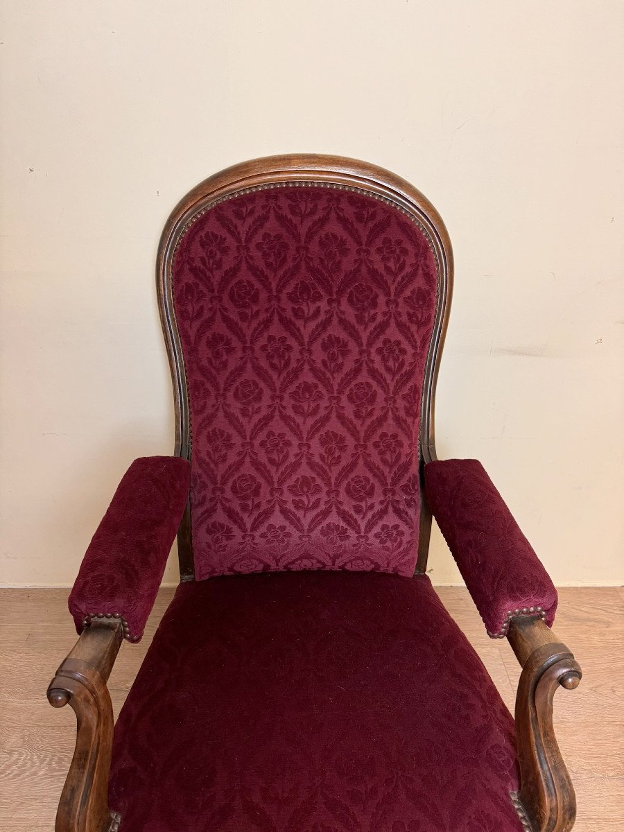 Paire De Fauteuils époque Louis Philippe A Crémaillères-photo-6