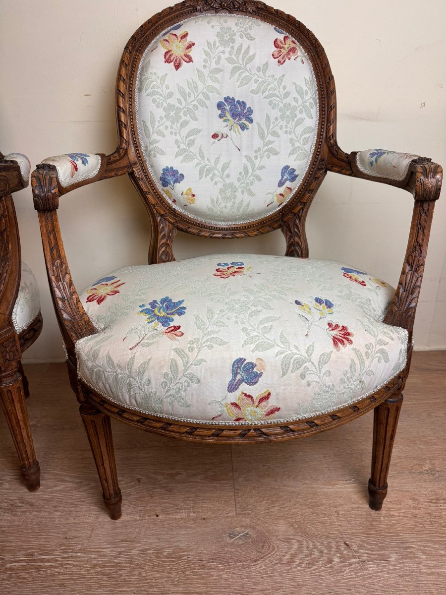 Two Armchairs Plus Two Louis XVI Style Chairs-photo-7