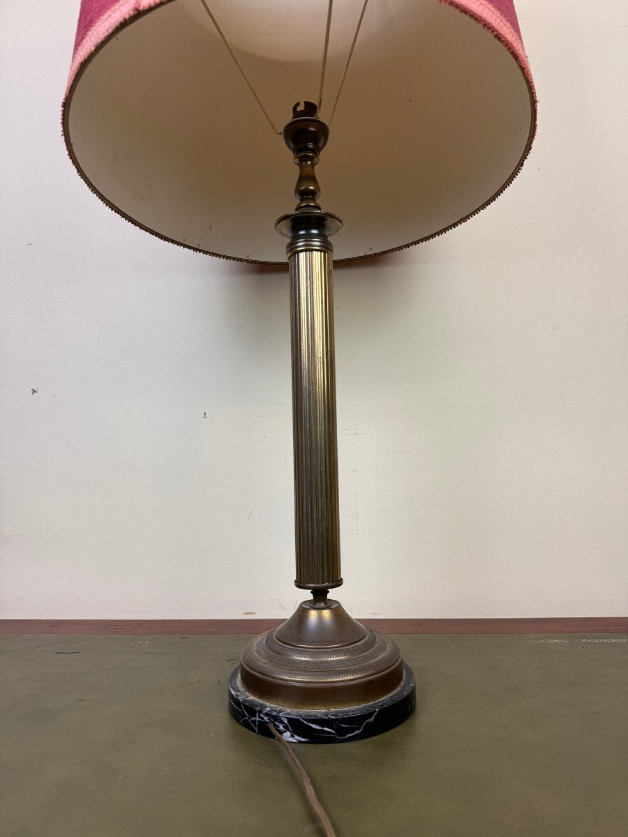 Large Empire Style Lamp In Gilt Bronze / H85 Cm-photo-2