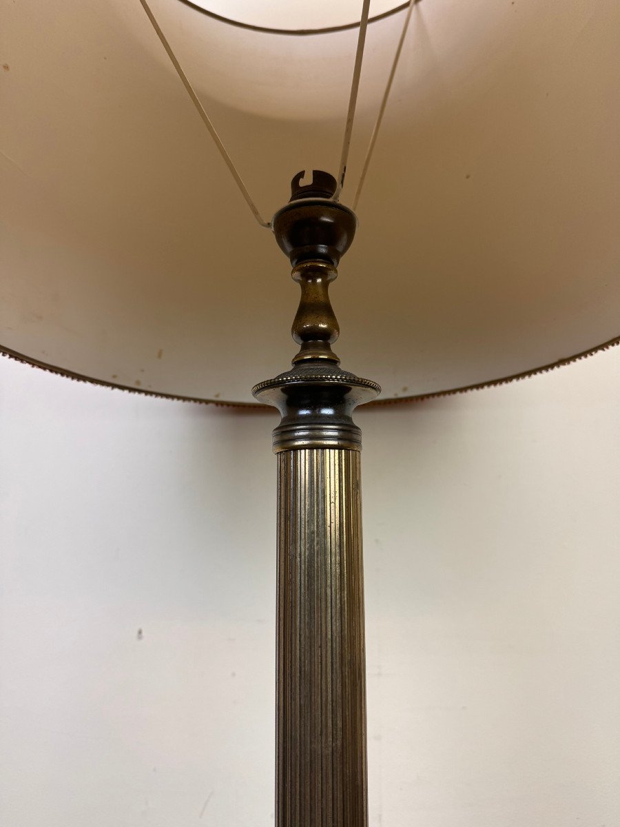 Large Empire Style Lamp In Gilt Bronze / H85 Cm-photo-4