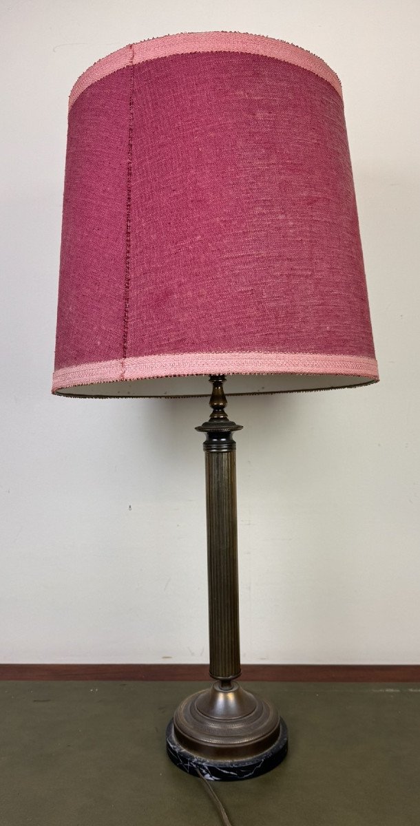 Large Empire Style Lamp In Gilt Bronze / H85 Cm