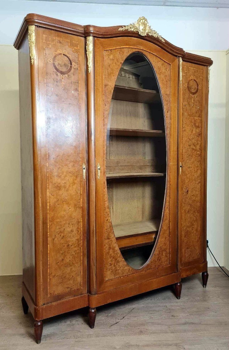 Armoire Bibliothèque Style Louis XVI En Marqueterie