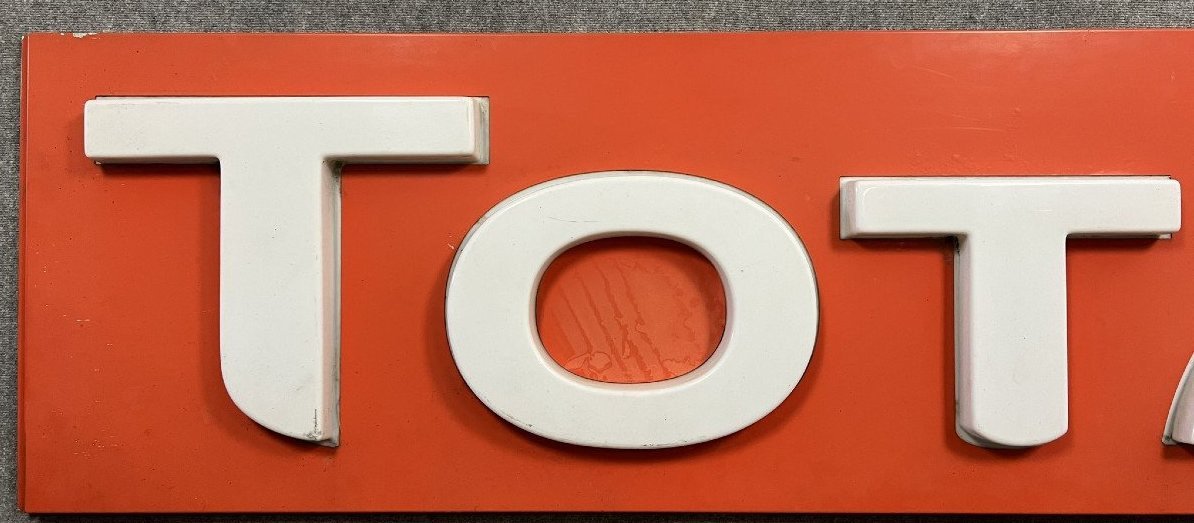 Large Advertising Plaque "total" Sign / 270 Cm   -photo-1