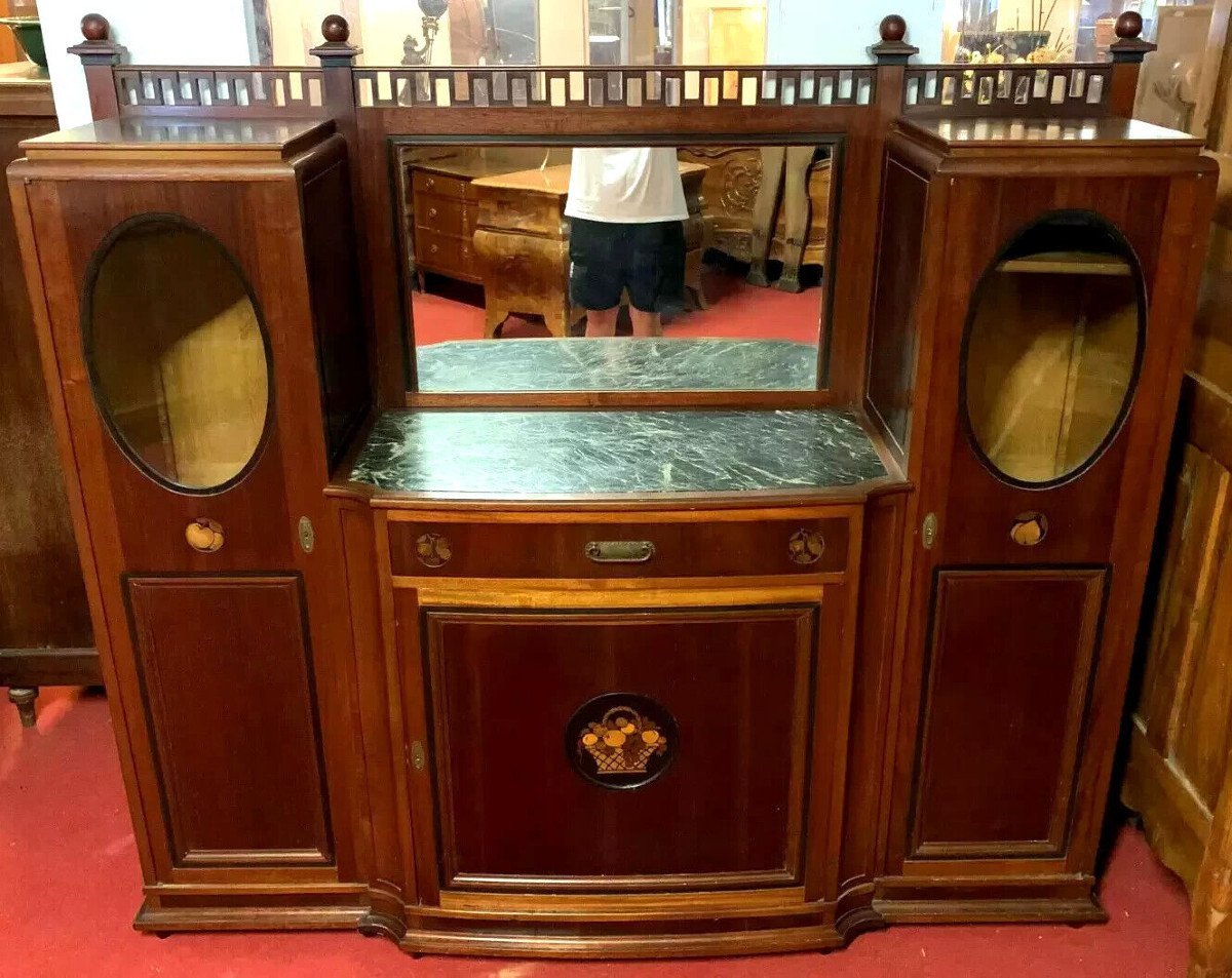 Mahogany And Marquetry Art Nouveau Period Buffet-photo-2
