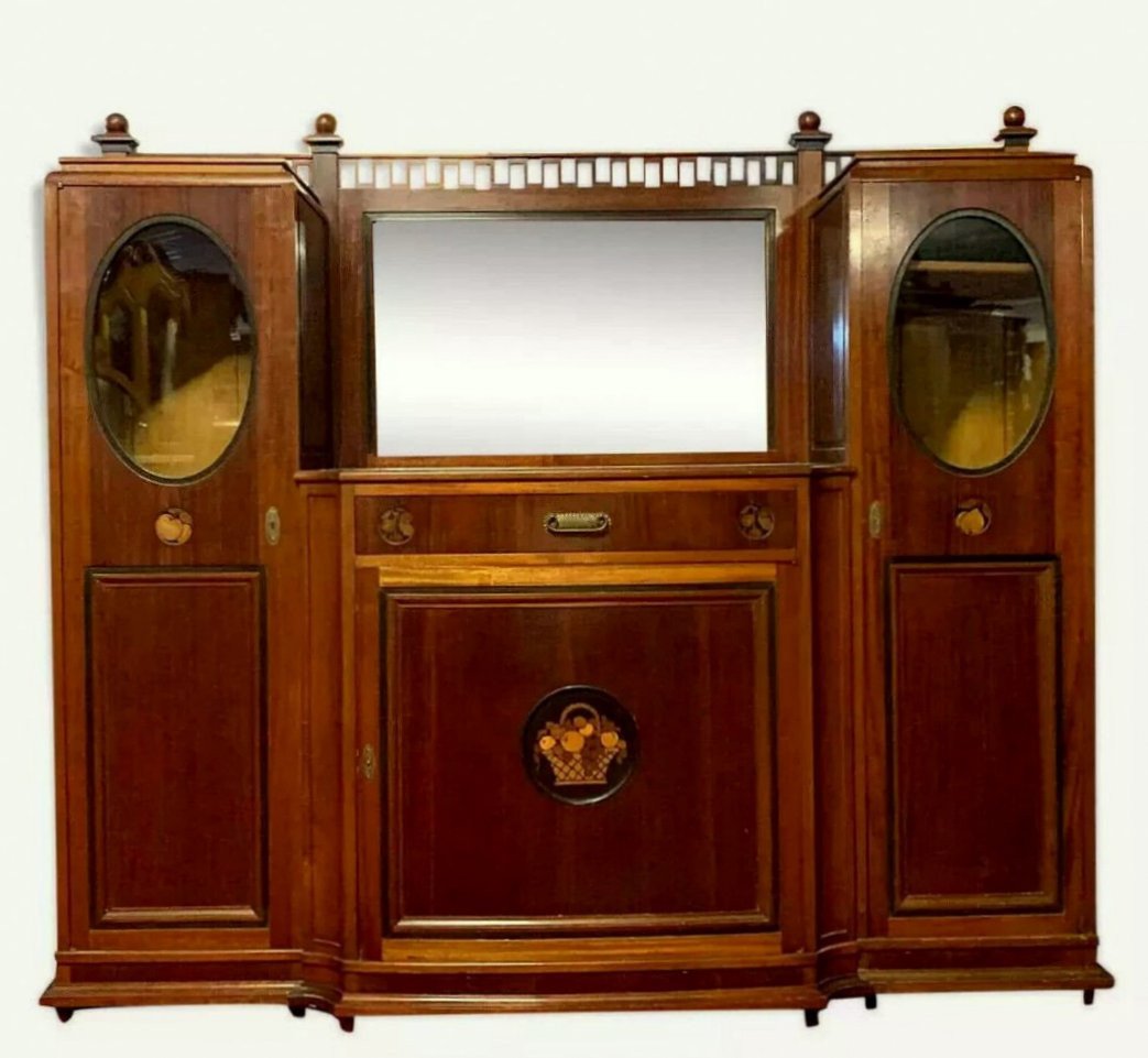 Mahogany And Marquetry Art Nouveau Period Buffet