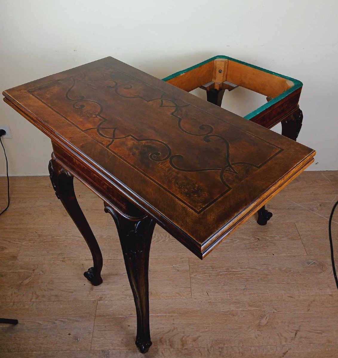 Pretty Lxv Style Game Table In Marquetry Circa 1880-photo-2