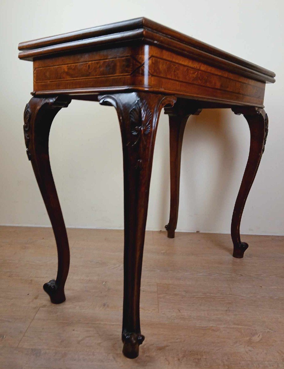 Pretty Lxv Style Game Table In Marquetry Circa 1880-photo-3