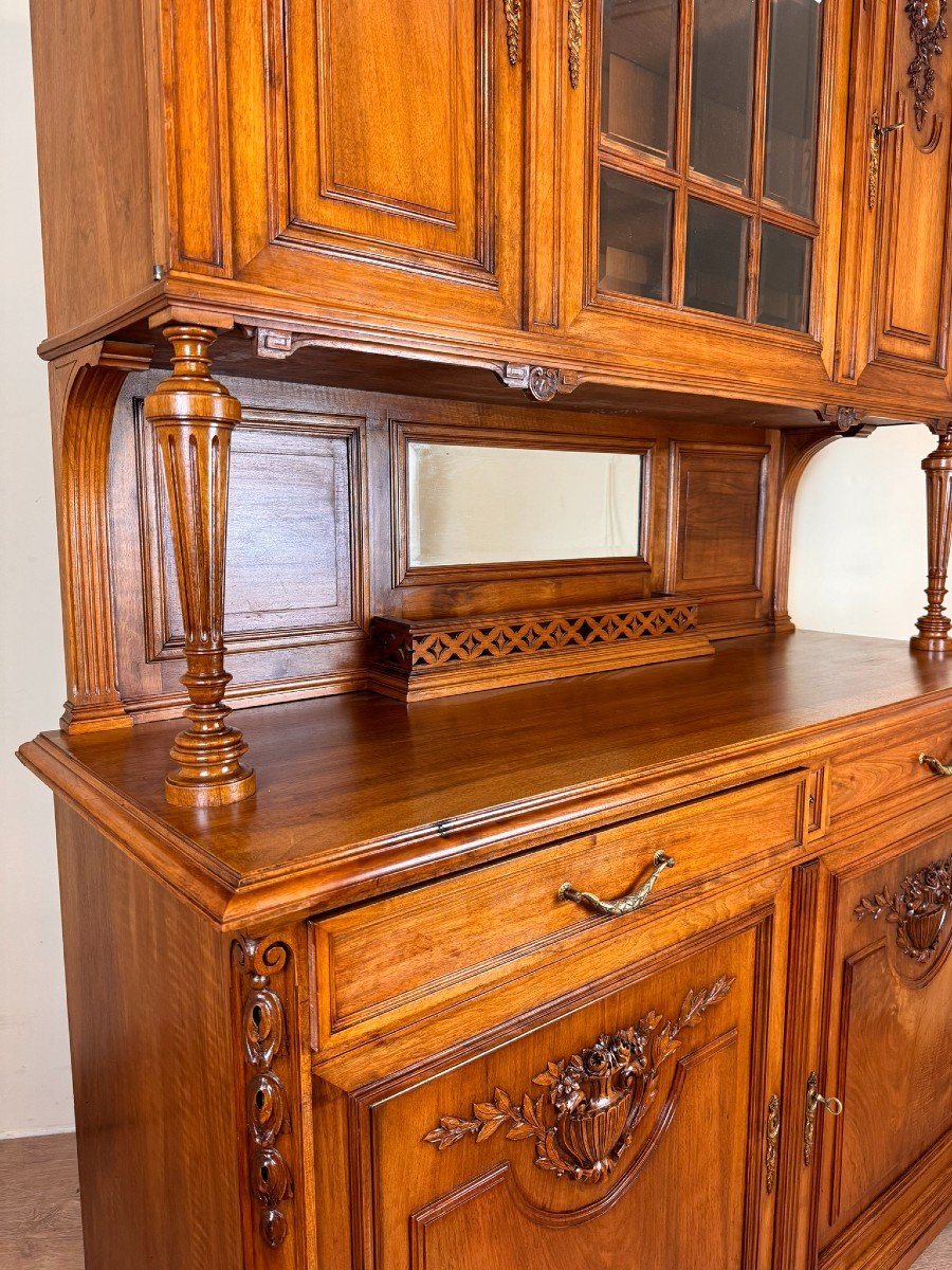 Louis XVI Style Double Sideboard In Walnut Circa 1880  -photo-2