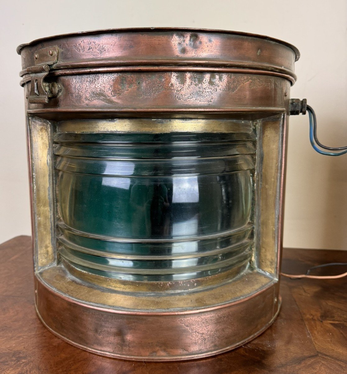 Pair Of Copper Navigation Lamps -photo-2