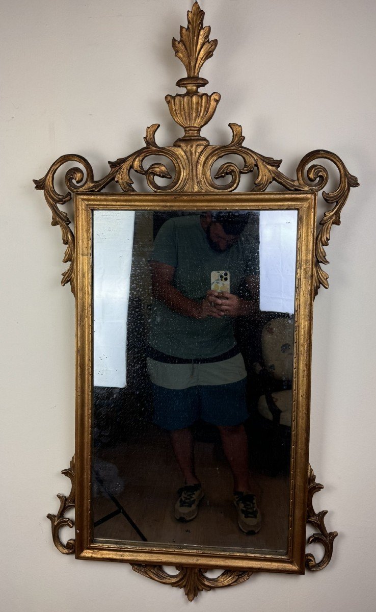  Louis XV Style Mirror In Gilded Wood -photo-3