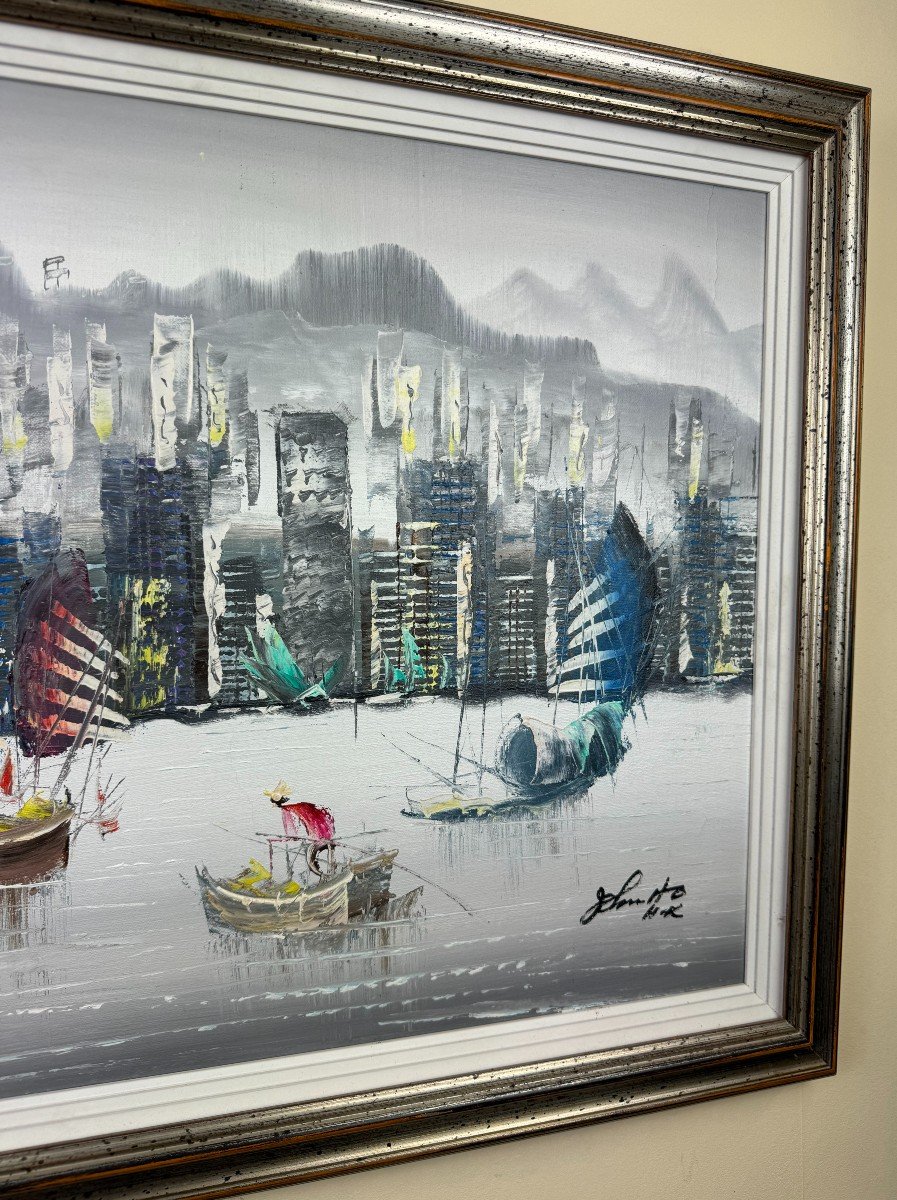 Oil On Canvas Japanese Painting -photo-4