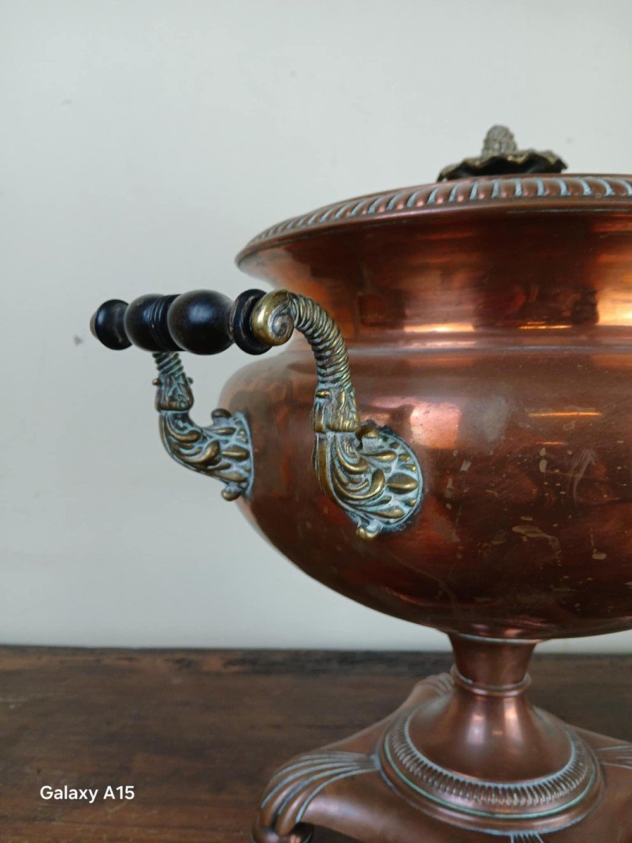 Large Russian Samovar / Copper Kettle -photo-3