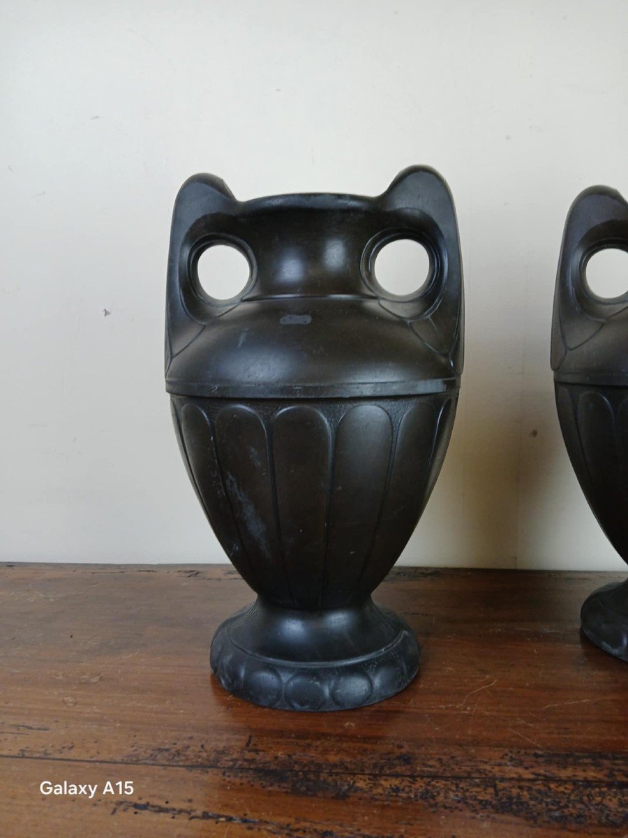 Pair Of Signed Art Nouveau Vases -photo-3