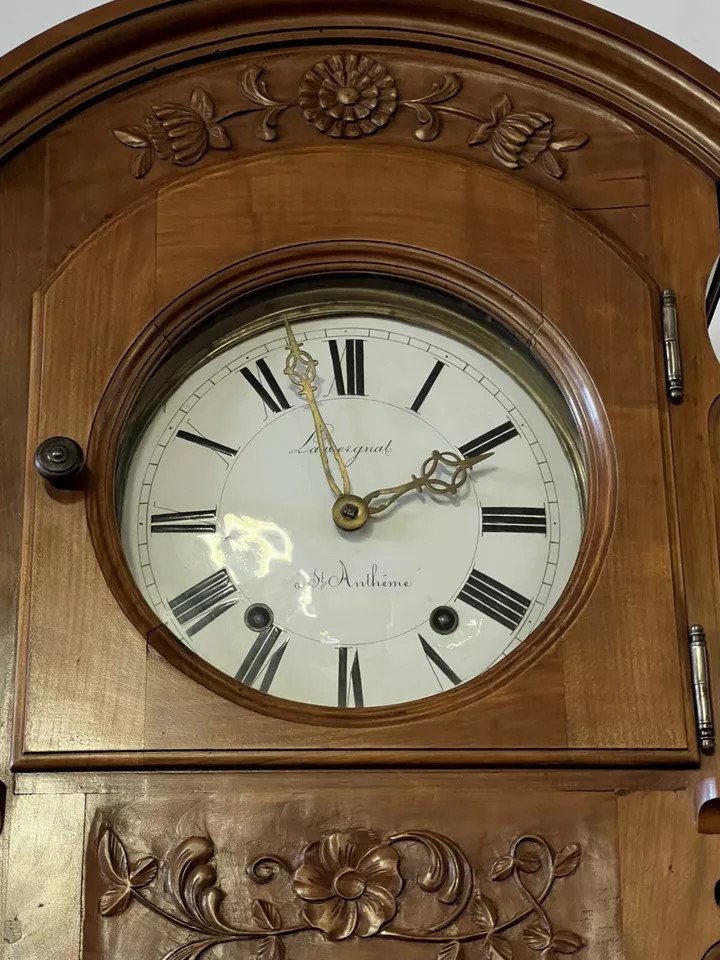 Important Louis XV Style Curved And Stamped Dresser Clock -photo-4