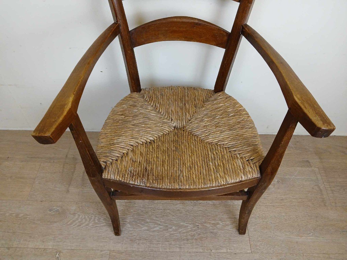 Magnificent Rustic Country Armchair From The 19th Century -photo-2