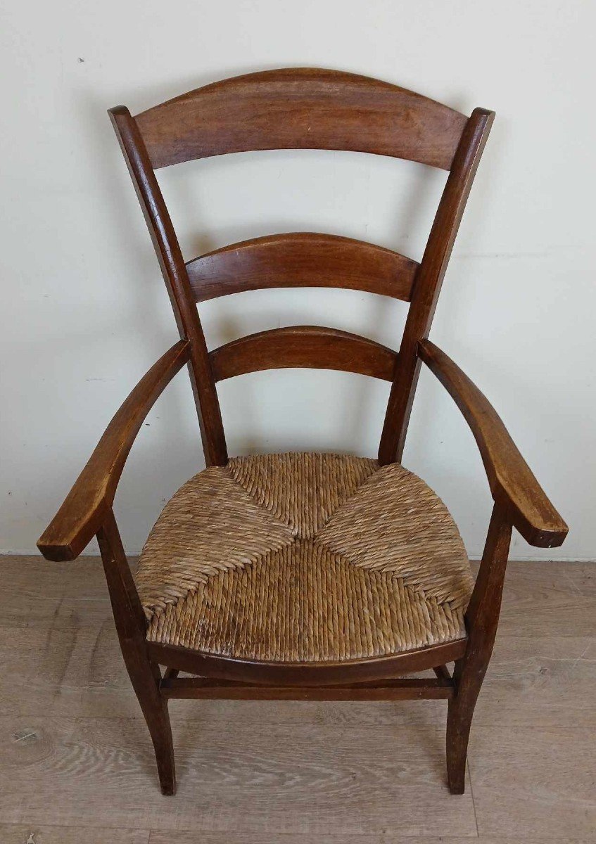 Magnificent Rustic Country Armchair From The 19th Century -photo-4