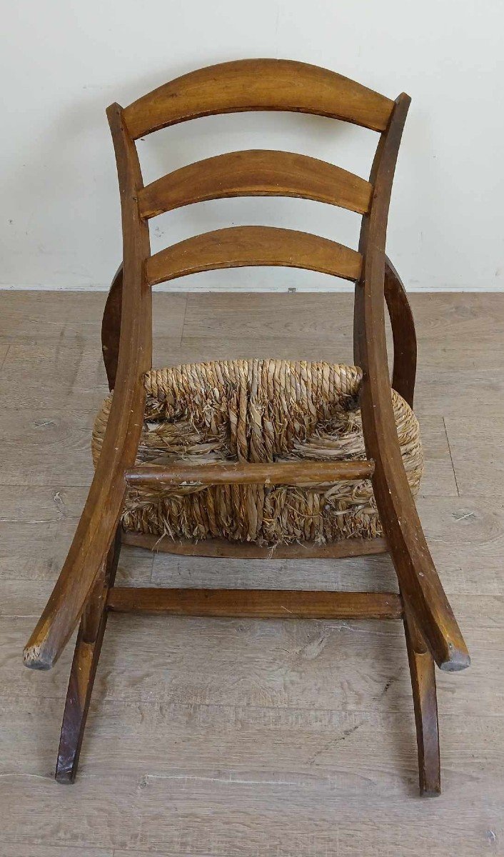 Magnificent Rustic Country Armchair From The 19th Century -photo-1