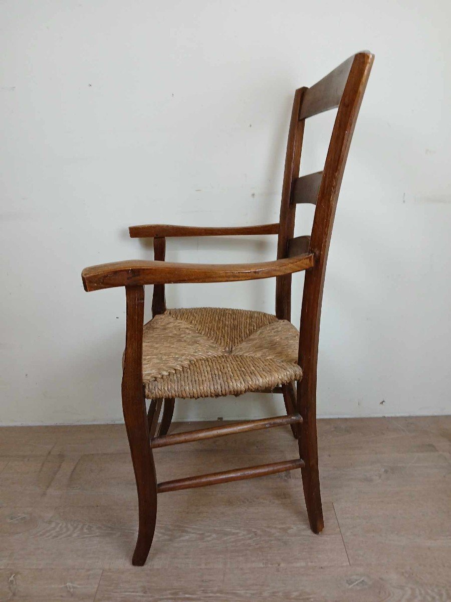 Magnificent Rustic Country Armchair From The 19th Century -photo-2