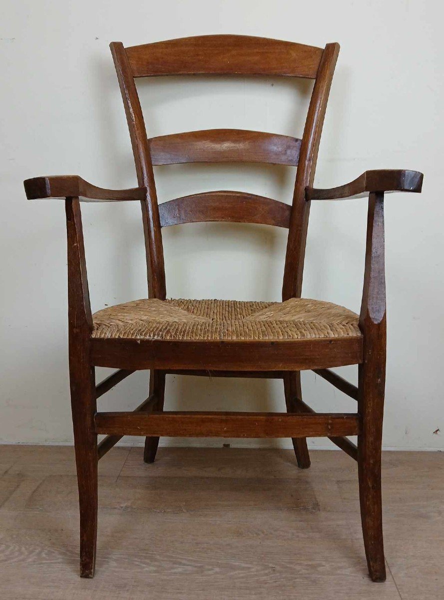 Magnificent Rustic Country Armchair From The 19th Century 