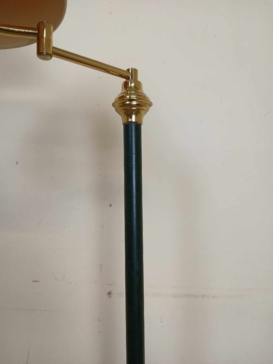 Large Gold Brass Reading Lamp With Removable Articulated Arm -photo-1