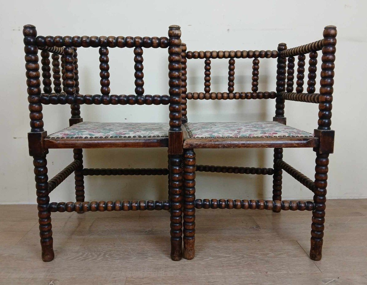 Lovely Pair Of Solid Wood Fireside Armchairs Circa 1880-photo-4