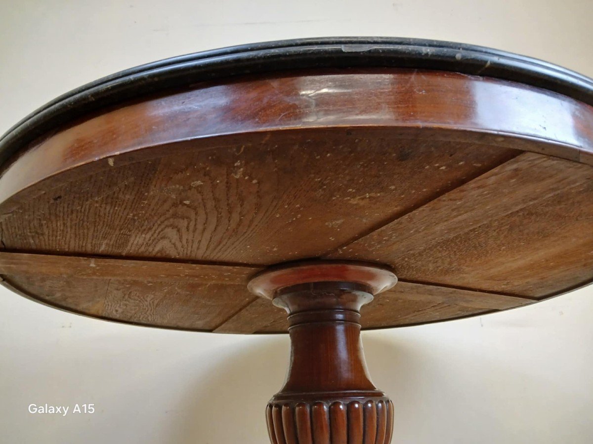 Superb Empire Period Pedestal Table In Mahogany, Early 19th Century-photo-3