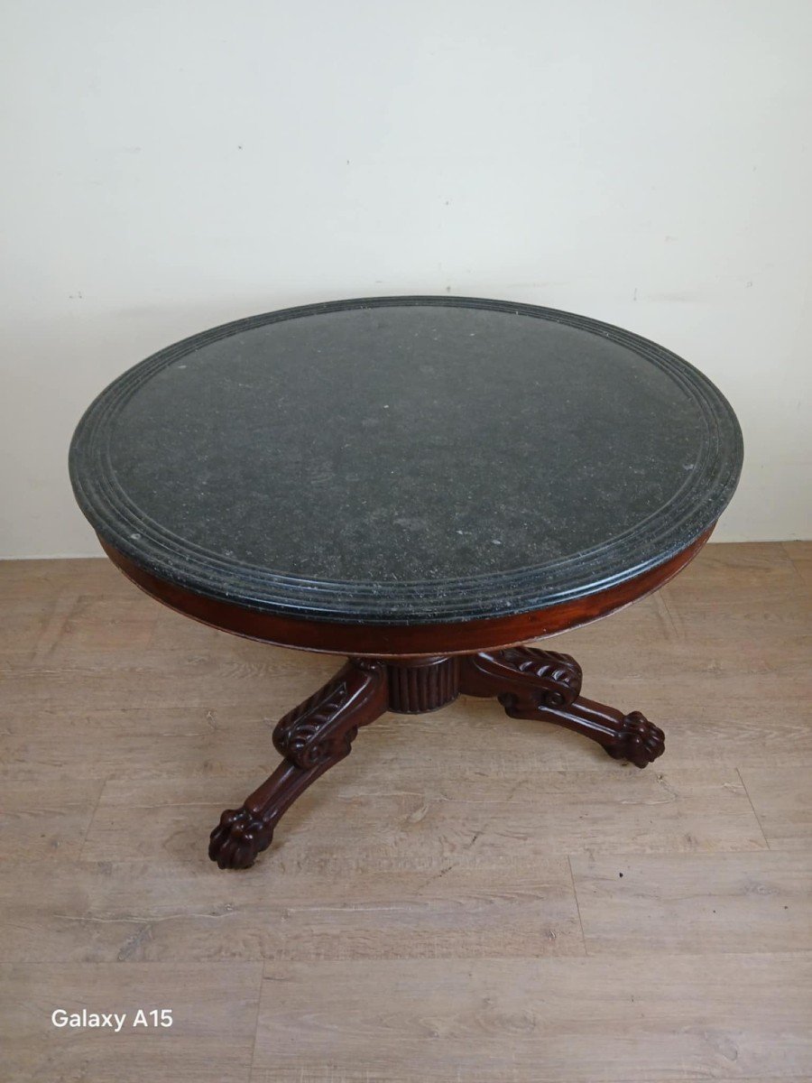 Superb Empire Period Pedestal Table In Mahogany, Early 19th Century