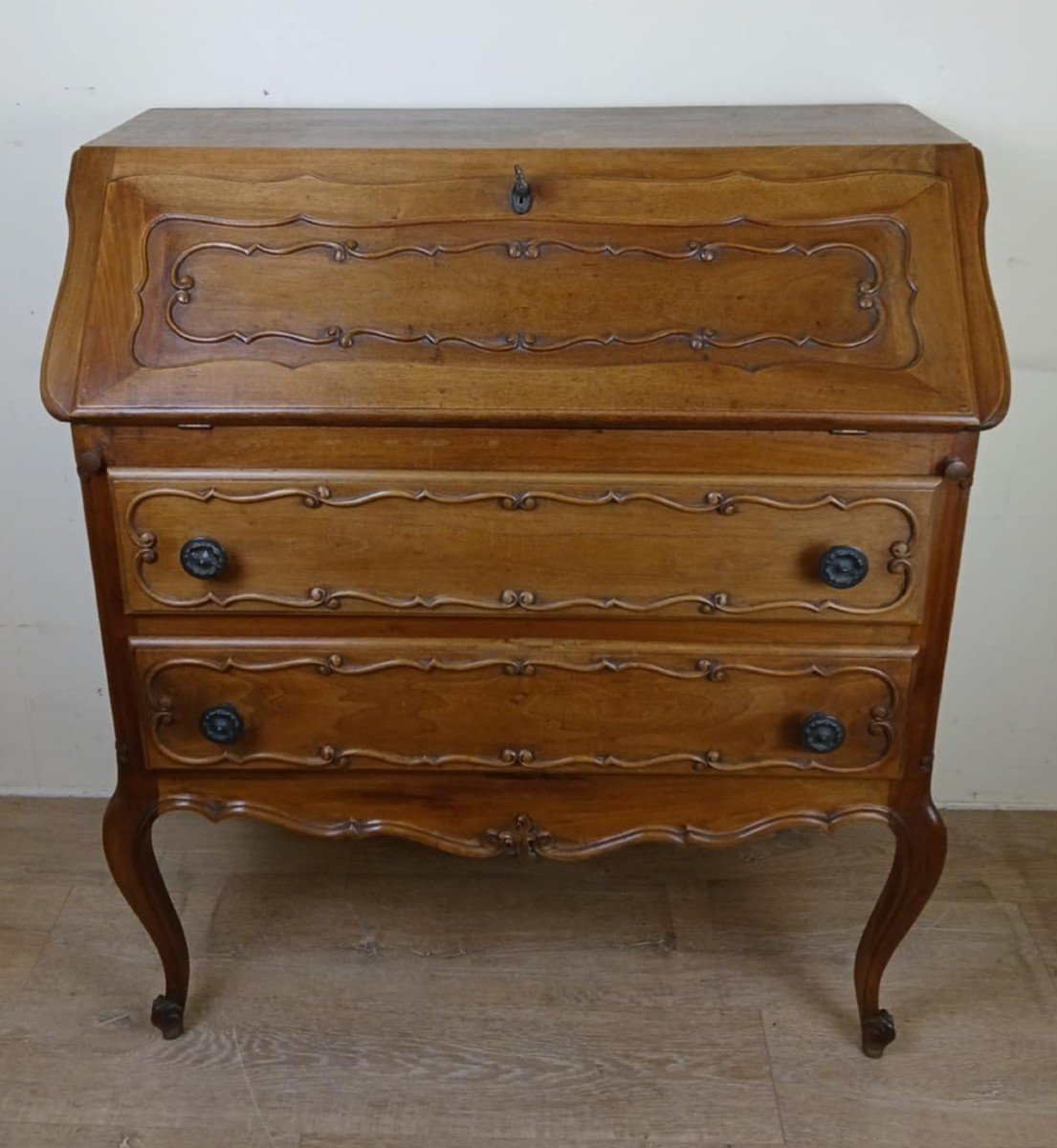 Commode Scriban Louis XV Baroque En Bois Massif époque XXeme -photo-2